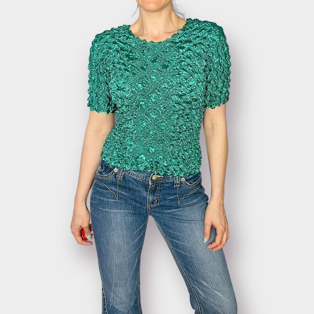 90s Green Popcorn Top - Picture 5 of 7